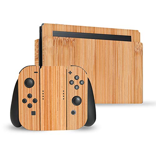 Autocollant vinyle bambou Nintendo Switch pour masquer les rayures et relooker votre console