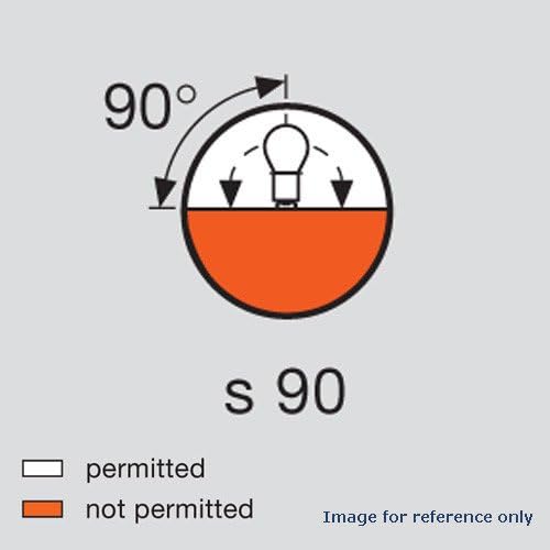 OSRAM ZB-64514 Halogen Bulb Permitted Operating Position Diagram