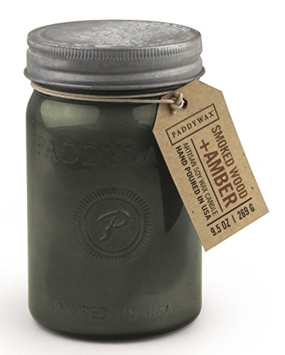 Paddywax, Candle Grey Smoked Wood Amber Large