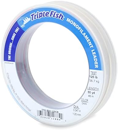 Triple Fish Monofilament Leader, 125 lb / 56.7 kg Test.047 in / 1.20 mm Dia, Camo, 50 yd / 46 m