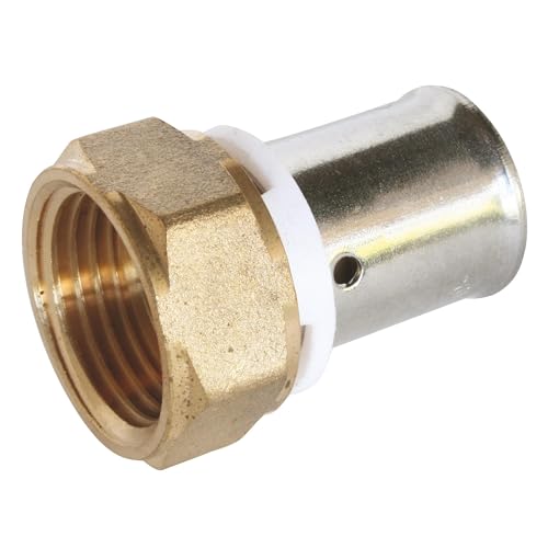 SOMATHERM FOR YOU - Raccord droit à sertir pour tube PER Ø16 - Femelle 20/27 (3/4''), Permet de raccorder un tube PER de diamètre Ø16