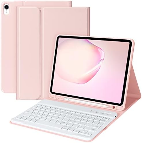 BQSS iPad Air 5th Generation 10.9“2022, Slim Smart Keyboard Case for iPad Air 5th Gen 2022/Air 4th Gen 2020 10.9 Inch/Pro 11 Inch 2018,Detachable Wireless Keyboard,Pencil Holder