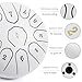 LOMUTY Steel Tongue Drum 6 Inch 11 Notes,Rain Drum for Outside Garden,C Major Tongue Drum Rain Chime Outside for Meditation Yoga Beginner(White)