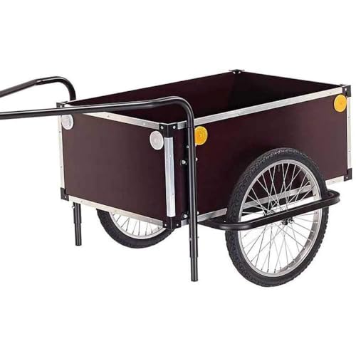 Roland Fahrradanhänger Jumbo, Transportbox, Handwagen, für Lasten, mit Doppeldeichsel, Kupplung, Holz, Stahl