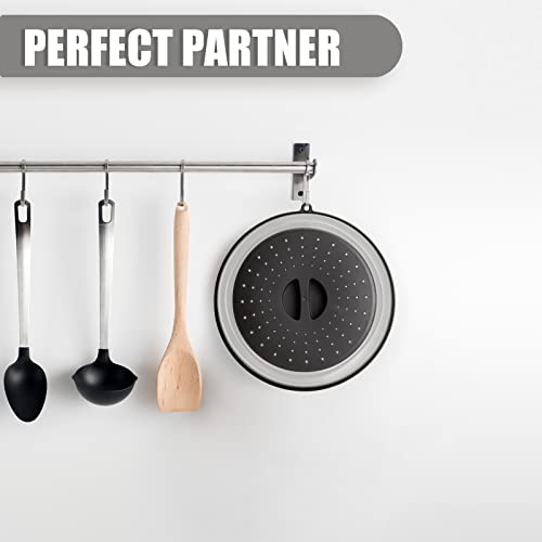Magjiuke Microwave Food Cover & Mat,Vented Collapsible Splatter Guard Dish Plate Lid & 12" Silicone Round Kitchen Mat,Heat Resistant Multi-Purpose Non-Slip Trivet Drying Mat,Home Apartment Essential #TOP6