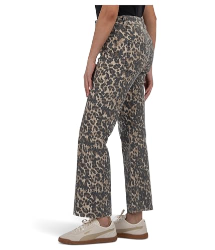 KUT from the Kloth Women's Kelsey High-Rise Ankle Flare with Raw Hem2