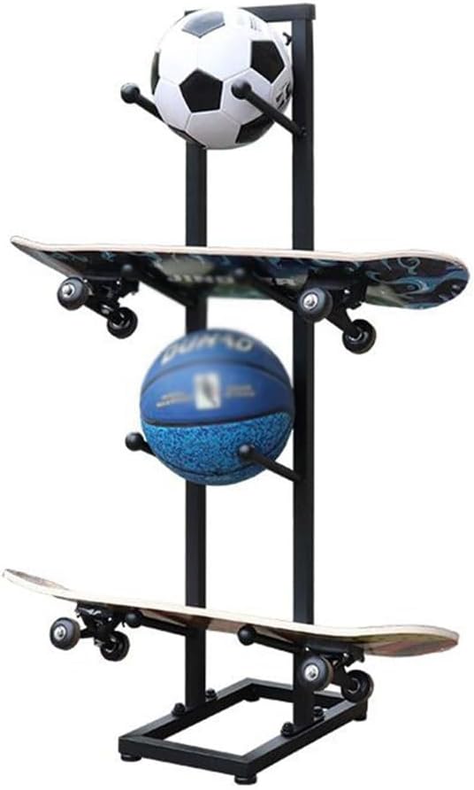 Snowboard Storage Rack，Snowboard Storage Rack,Floor-Standing Snowboard Rack, Free Standing for Skis/Skateboards/Scooter, Basketball Organizer, Sample Board Display Rack (Color : Black, Size