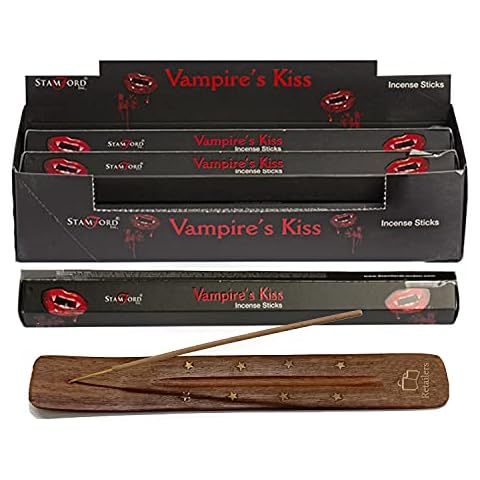 Stamford Vampire's Kiss Incense Sticks - 6 Pack of Fragrances With Retailers Incense Stick Holder| Each Box 15 Joss Stick Long Burning House Aroma Hex | For Meditation Yoga Aromatherapy By Retailers® Cover