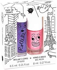 nailmatic - Kids' 100% toxic-free, safe,Water-Based nail polish + natural Lip Gloss set - LOVELY CITY