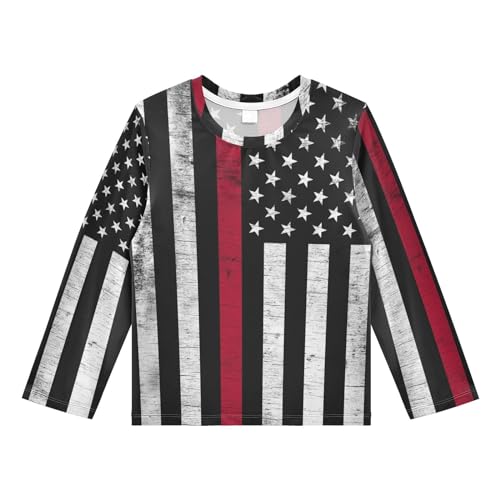 Image of Aflyko Festive Boys' Rash Guard Shirts Xmas UPF 50+ Sun Protection Swim Shirt 3-12T