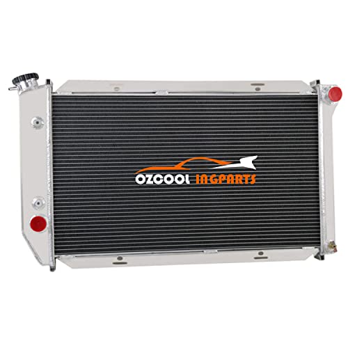 Ozcoolingparts 72-79 Ford & Lincoln & Mercury Radiator, 4 Row Core Full Aluminum Radiator For 1972-1979 73 Ford Thunderbird/Torino/Mongeto/Ranchero, Lincoln Mark Iv, Mercury Cougar/Xr7 And More, L6 V8 #TOP22
