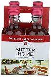 Sutter Home White Zinfandel Wine, 187mL Wine Bottles (4 Pack)