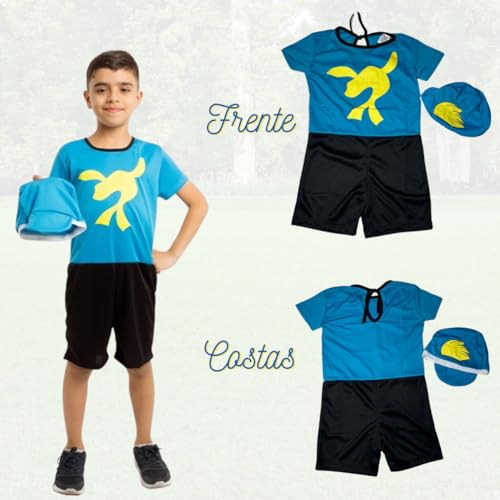 Fantasia Infantil Neto Macacão Luccas Aventureiro Azul Tamanho M