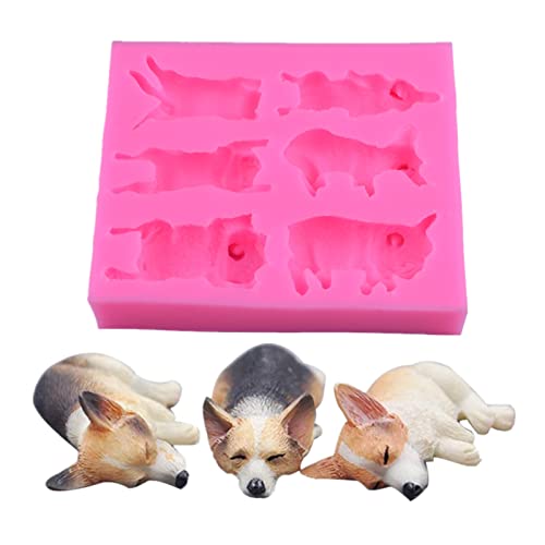 3D Fondant Chocolate Candy Cake Decoration Baking Pastry Tools Silicone Soap Mold Resin Polymer Clay Mold (Dog) by Anktily - Image 3