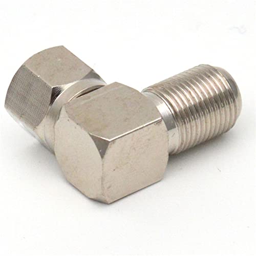 (5 Pack) Adaptador Conector Coaxial 90° Macho a Hembra miniatura 6