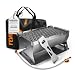 FENNEK Gasgrill | Mobiler Gasgrill als Tischgrill aus Edelstahl | Made in Germany | Tragbar, steckbar & kompakt | für Camping, Balkon, Terrasse & unterwegs | Inkl. Transporttasche & Fettwanne