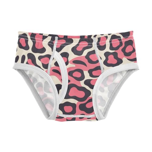 KLL Leopard Pattern Pink Black Hawaiian Boys Toddler Comfort Briefs Cute Children Panties