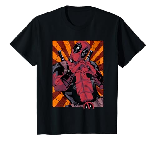 Marvel Deadpool Heart Hands Portrait T-Shirt