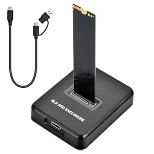 M.2 NVMe & SATA Festplatten Docking Station, 10Gbps NVMe USB Adapter für M-Key B+M Key, USB 3.1 Gen2 Duales Protokoll M2 SSD Gehäuse für 2230 2242 2260 2280 SSD