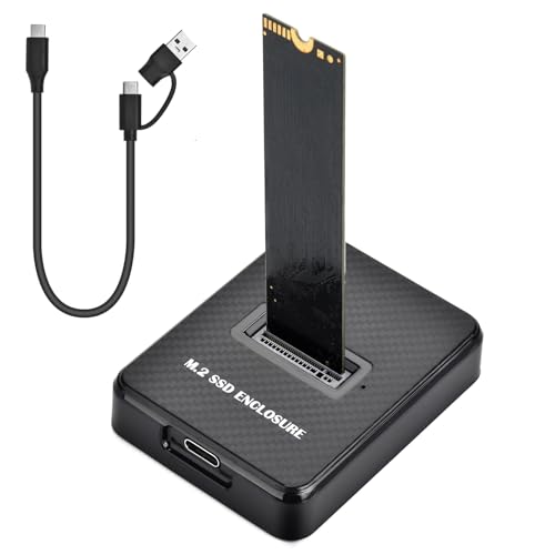 M.2 NVMe & SATA Festplatten Docking Station, 10Gbps NVMe USB Adapter für M-Key B+M Key, USB 3.1 Gen2 Duales Protokoll M2 SSD Gehäuse für 2230 2242 2260 2280 SSD
