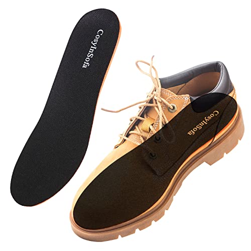 Semelles Confort,Semelles Orthopédiques Superbes Absorption des Chocs et Amortissantes pour Pied Plat Fasciite Plantaire pour Femme et Homme(42.5-45EU/265-285MM, Noir) Cover