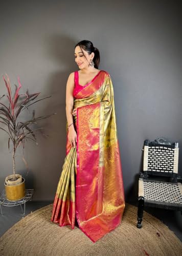 Veglari kanjivaram silk saree in soft silk – image 3