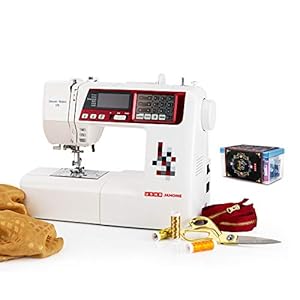 Usha Janome Dream Maker 120 35-Watt Computerized Sewing Machine with 120 Build In Stitches(White) with Free Sewing KIT Worth RS 500