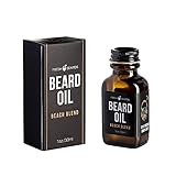 Fresh Beards Beach Blend Beard Oil - Coconut, Sunshine & Lemongrass Fragrance - Scented Mens Beard a
