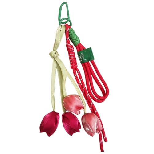 Porte-clés décoratif tulipe en nylon, le cadeau Sweet Spring idéal