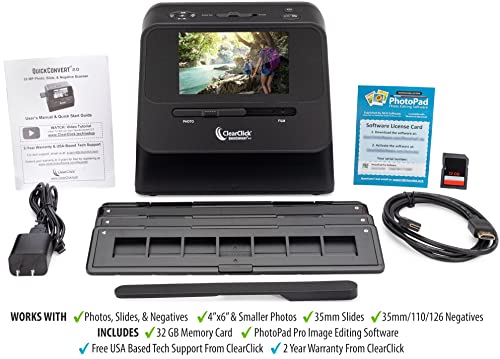 Clearclick Quickconvert 2.0 Photo, Slide, And Negative Scanner - Scan 4X6 Photos & 35Mm, 110, 126 Film - No Computer Required - 22 Megapixels #TOP5