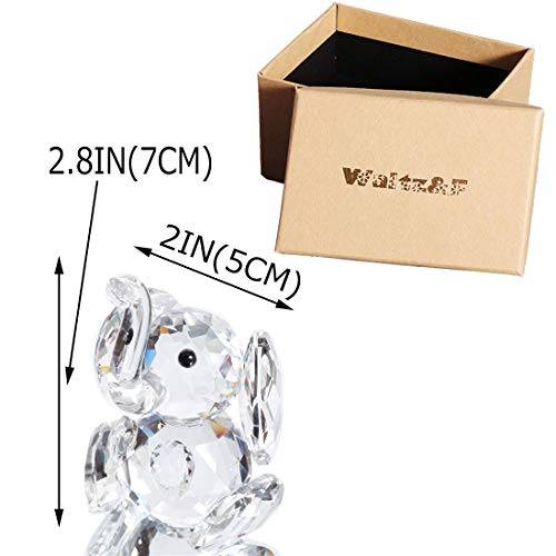 Waltz&F Crystal Elephant Figurines Collectibles Glass Animal Figurine For Table Home Decoration #TOP1