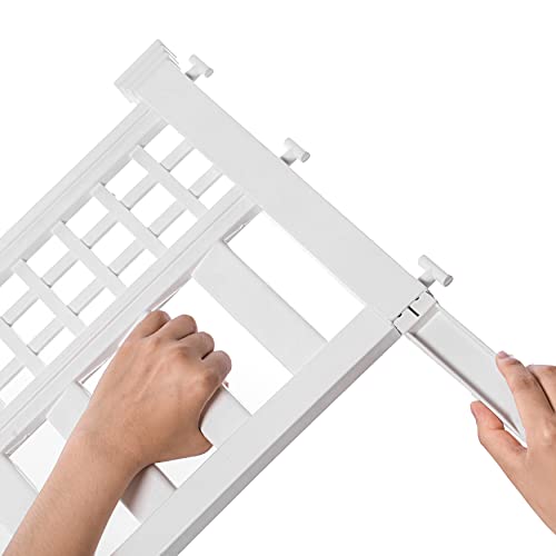 Gardenised Plastic Outdoor Decor Garden Flower Edger Fence, Border, Set of 4 Panels, White by Gardenised - Image 6