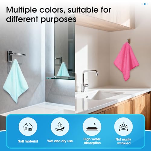 QYL Microfiber Cleaning Cloth,12 Pack Cleaning Rags, Cleaning Towels with 4 Color Assorted, 11.8"X11.8"(Green/Blue/Yellow/Pink) - Image 4
