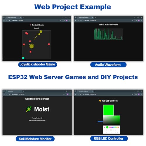 Image of DIY Wireless IOT Super Starter Kit with ESP32 Controller Board & Expension Board | 30+ Project Online Tutorials & 30+ Challenges | Compatible with UNO, RPi, ESP32, Mega | 24+ Components