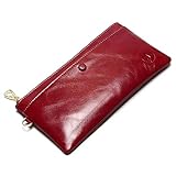 Innenseite: Geldscheinfach Handy-Packet 7 Farben Damen Slim Geldbörse Öl Wachs Leder Dünn Handtasche Schlicht Leder Hand greifen Münzen Geldbörse, grün (Grün) - DTUKWWl1AE427-5