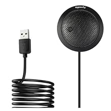 【2M USB Conference Microphone】 It is not a Speaker or Speakerphone, it is a 2 meters Omnidirectional condenser microphone. Capture sound from a 360-degree direction up to about 10 feets away, it can catch the voices of multiple people at the same tim...