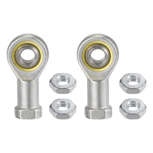Kozelo 2 Stück SI8T/K M8 Gelenklager - [8mm Bohrung, M8x1.25 weibliches Rechtsgewinde] Weibliches Gelenklager mit Kontermuttern, 45# Kohlenstoffstahl