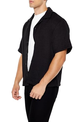 Forever 21 Men's Boxy Cropped Boucle Shirt4