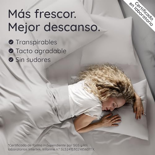 Miniatura 3 de Bambaw Sabana Encimera Cama 150 Bambú Y 160 Cm, 240x290 Cm, Ropa De Cama Bambu Suave, Sábanas Antiácaros E Hipoalergenicas, Sabanas Refrescantes Verano E Invierno Refrigerantes Gris