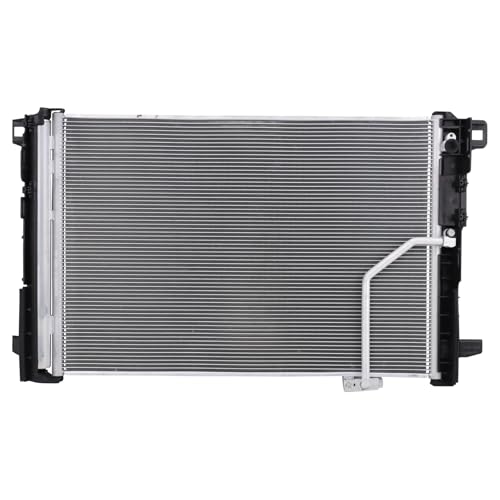 Image of TRQ A /C Condenser and Receiver Drier Assembly for 08-14 Mercedes-Benz C300 08-15 C350 08-15 C63 AMG 10-15 GLK350 14-16 E250 12-16 E350 11-15 E63 AMG 13-19 SL63
