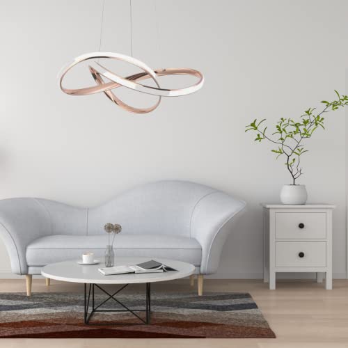 Lustre Pendente LP-02R Rose Designer Moderno - Nitrolux