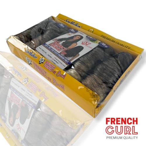 Cabelo Para Tranças Bouncy French Curl 70cm Pacote 480g Crochet Braid Ser Mulher Fibra Premium