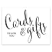 Andaz Press Wedding Party Signs, Formal Black and White, 8.5-inch x 11-inch, Cards and Gifts Thank You, 1-Pack - Gift Table Poster, Script Reception Card Print
