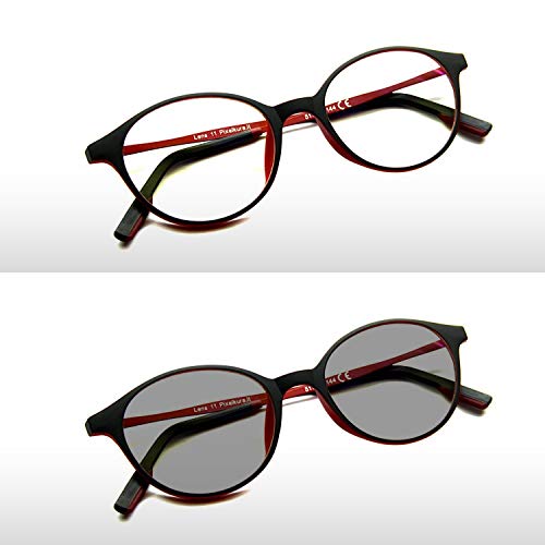 Pixel lens Sunny fotocromatische bril voor pc, tv, tablet, gaming. Contragewicht ogen, maximaal comfort Visivo, licht frame, blauwe lampen, 41% en UV - 100% universiteitstests. SUNNYCHERRY
