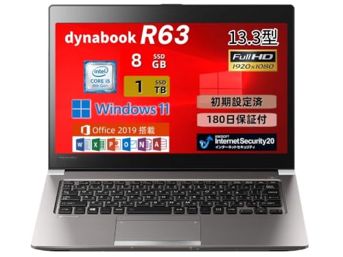 �y�����ςݕi�z �m�[�g�p�\�R�� dynabook R63 13.3�C���`FHD �y�� �m�[�gpc ��8����Core i5�E8GB������/SSD1TB���� Web�J����/HDMI/VGA windows 11&office 2019���� �p�\�R�� �m�[�g