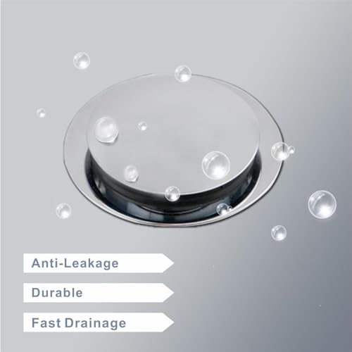 image for Chrome Plated Universal Tub Dain Stopper, Hidrop Pop Up Bath Drain Tip