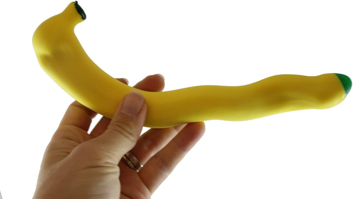 Curious Minds Busy Bags 2 Squishy Sand-Filled Bananas - Moldable Sensory, Stress, Squeeze Fidget Toy ADHD Special Needs Soothing OT