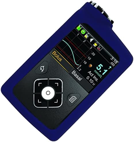 usastar-SNK Premium Soft Silicone case for Medtronic Minimed Insulin Pump 630G/ 640G/ 670G/770G /780G(All Model) (Navy)