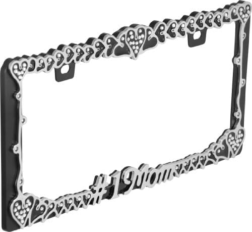 Chrome Barbed Wire License Plate Frame - 12.4"x6.3" Zinc Alloy Silver Frame For Cars & Trucks - View #7