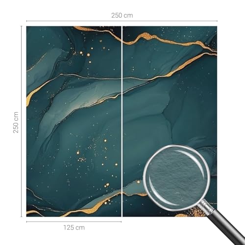 Papier peint intissé impression haute qualité Tulup bleu 250cm - 5
